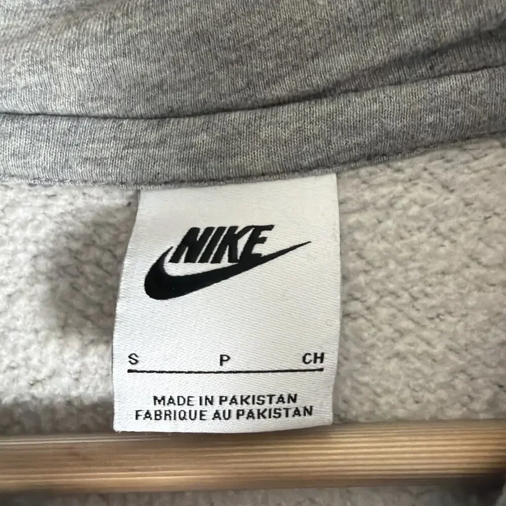 Nike Hoodie Mens S Gray Sportswear Club Fleece Pullover Basic Essential 611457